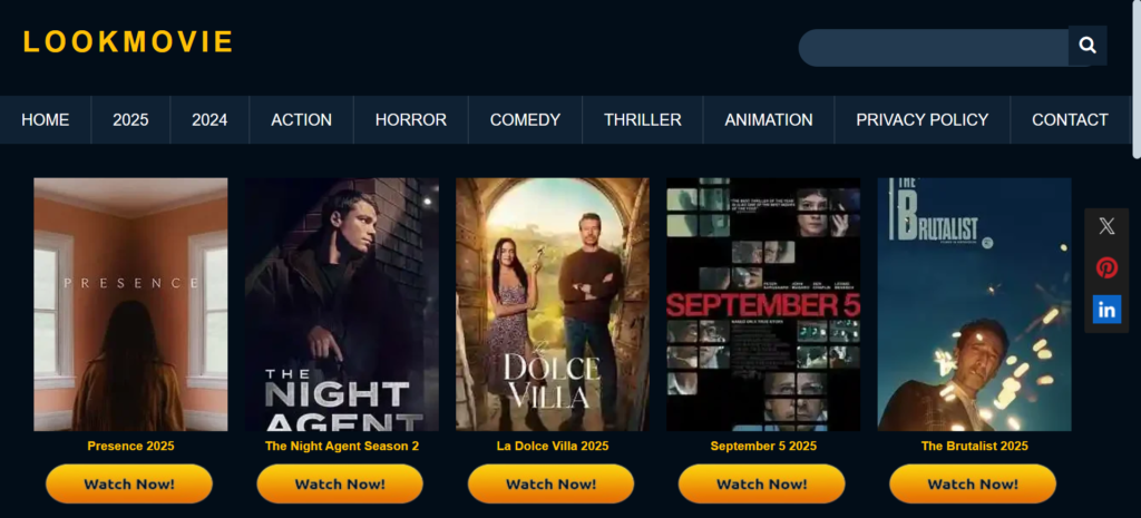 LookMovie: A Feature-Rich Alternative to FMovies with an Intuitive UI | 13 Best FMovies Alternatives for Free Streaming (2025)