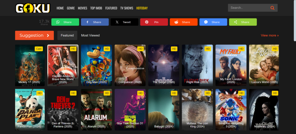 GOKU: HD movies & TV shows, a strong Soap2day competitor | 19 Best Soap2day Alternatives to Watch Free Movies in 2025