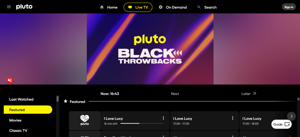 Pluto TV: Free live TV & on-demand content like Soap2day | 19 Best Soap2day Alternatives to Watch Free Movies in 2025
