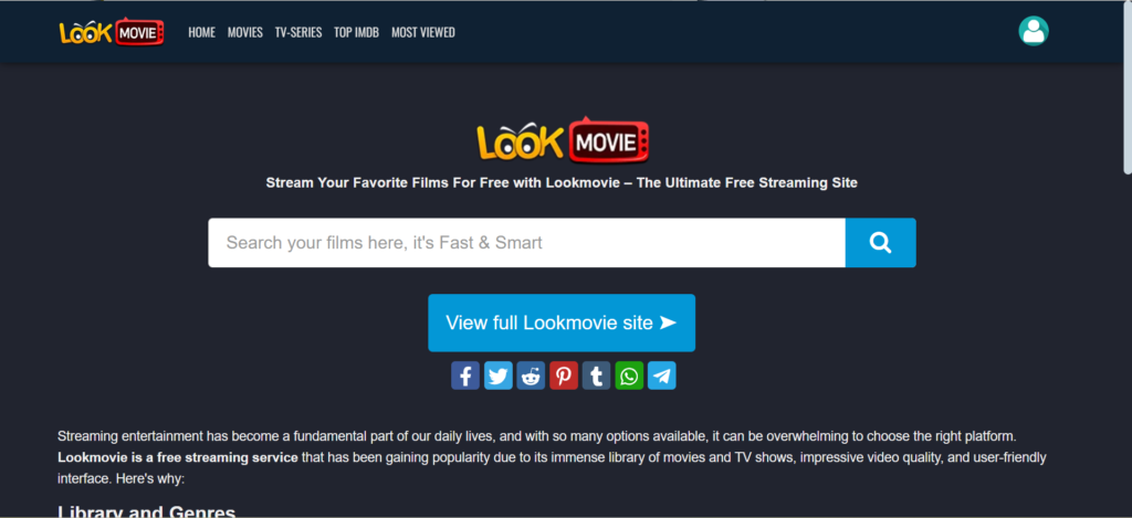 LookMovie: Ad-free Soap2day alternative with a sleek interface | 19 Best Soap2day Alternatives to Watch Free Movies in 2025