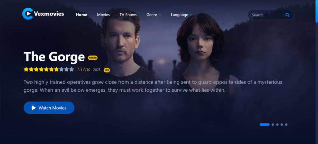 VexMovies: A well-organized Soap2Day alternative with no sign-up required | 19 Best Soap2day Alternatives to Watch Free Movies in 2025