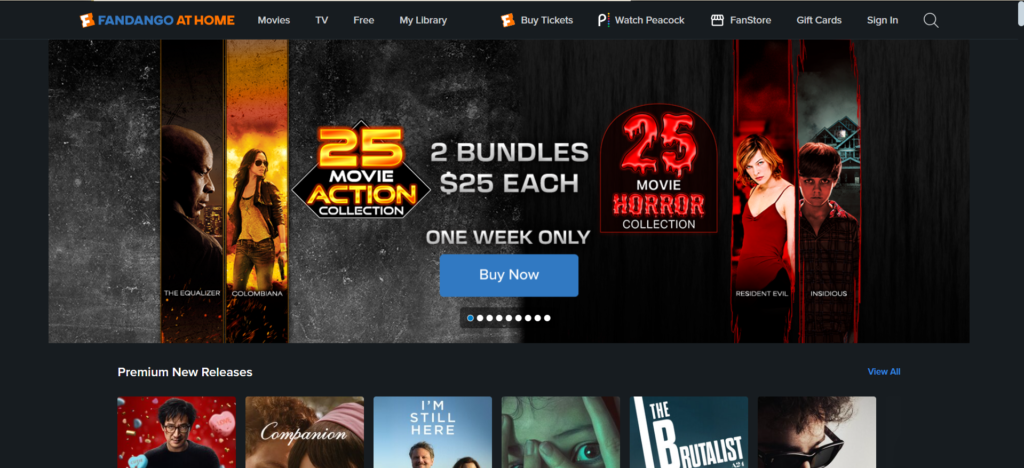 Vudu (Fandango): 4K Rentals & Free Ad-Supported Movies | The 20 Best Flixtor Alternatives Working Right Now (2025)