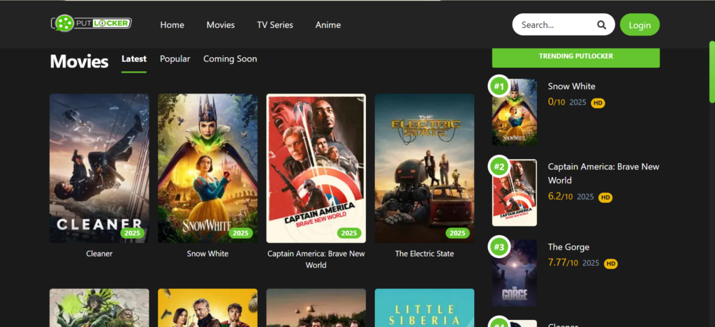Putlocker: A Top FlixTor Alternative with a Clean & Minimalist Interface