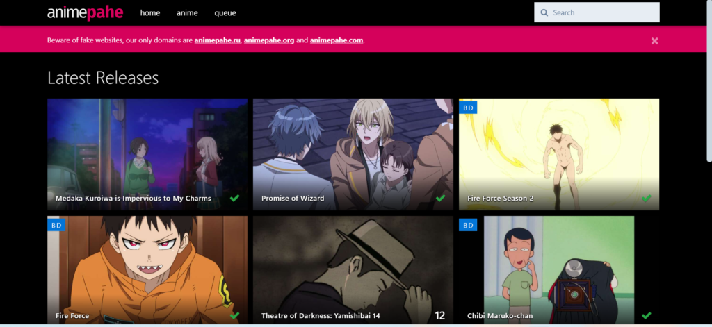 AnimePahe: A sleek and user-friendly anime site with a large catalog of series | 17 Best KissCartoon Alternatives in 2025 (100% Working & Safe)