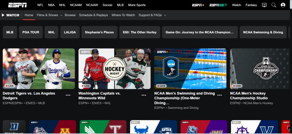 ESPN+ | 31 Best StreamEast Alternatives to Watch Free Live Sports (2025)