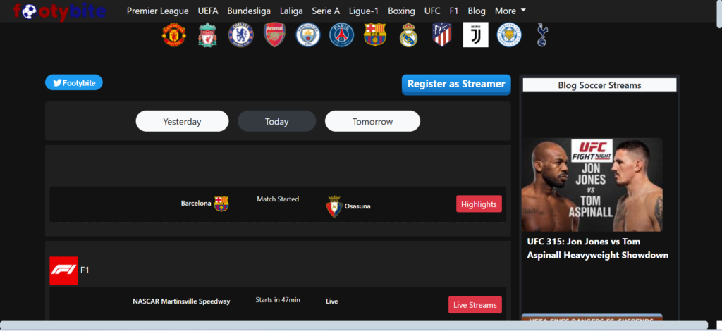 FootyBite | 31 Best StreamEast Alternatives to Watch Free Live Sports (2025)