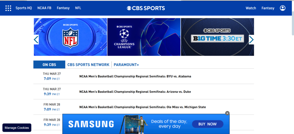 CBS Sports | 31 Best StreamEast Alternatives to Watch Free Live Sports (2025)
