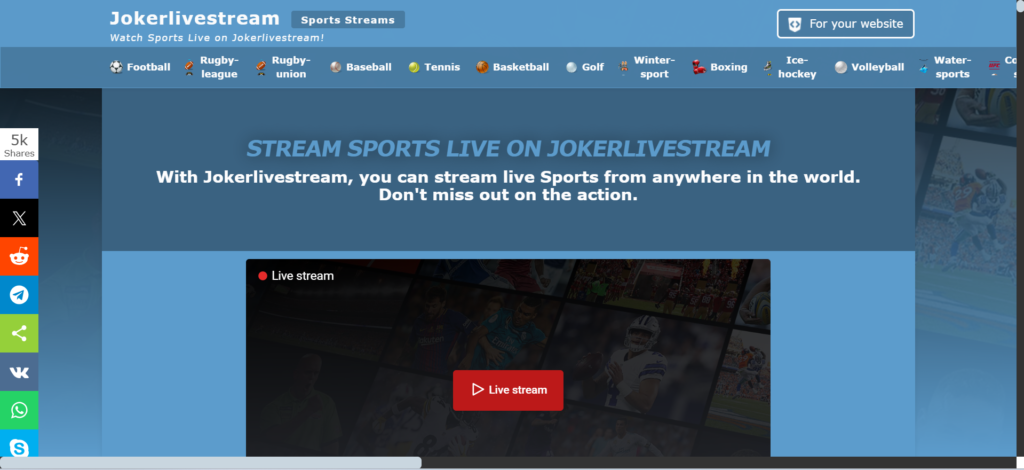 JokerLiveStream | 31 Best StreamEast Alternatives to Watch Free Live Sports (2025)