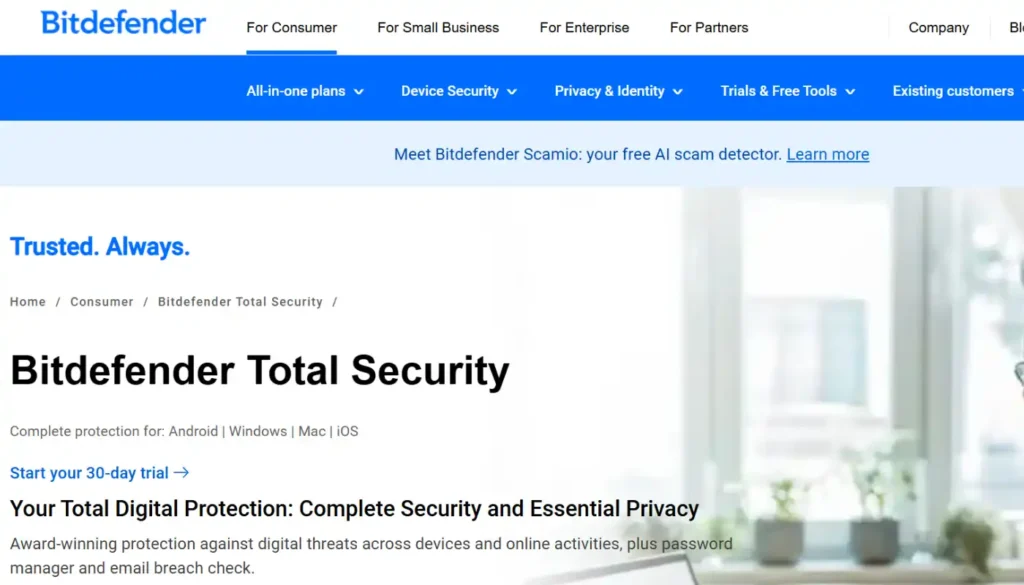Bitdefender Total Security: The Top Internet Security Suite With Strong Antivirus Protection