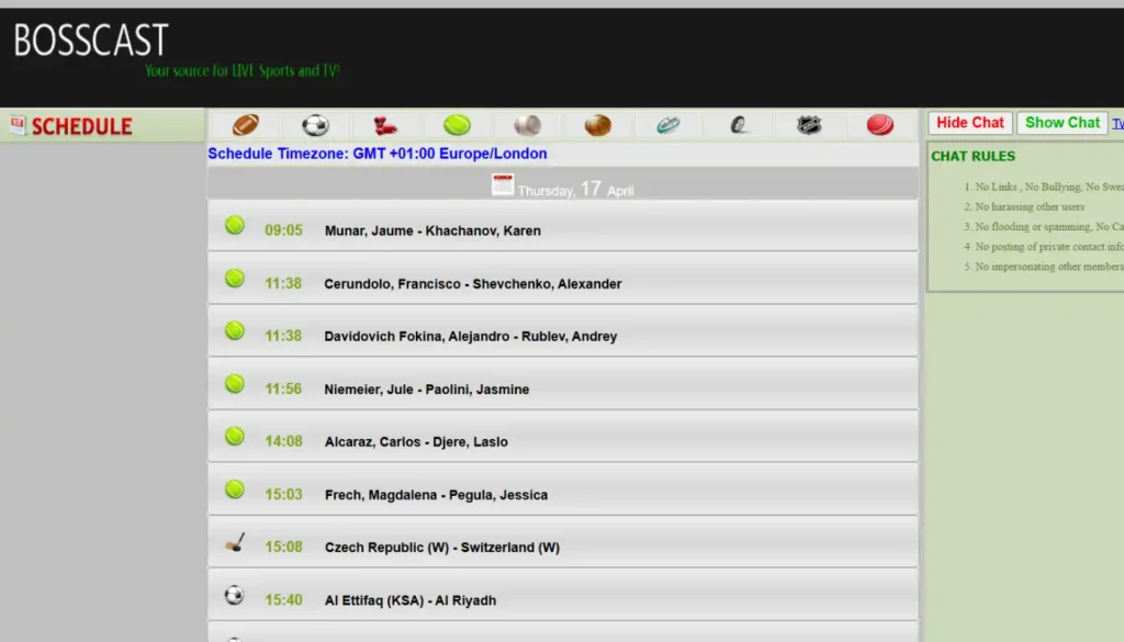 Bosscast | 15 Best BuffStream Alternatives in 2025 (Free & Safe Sites)