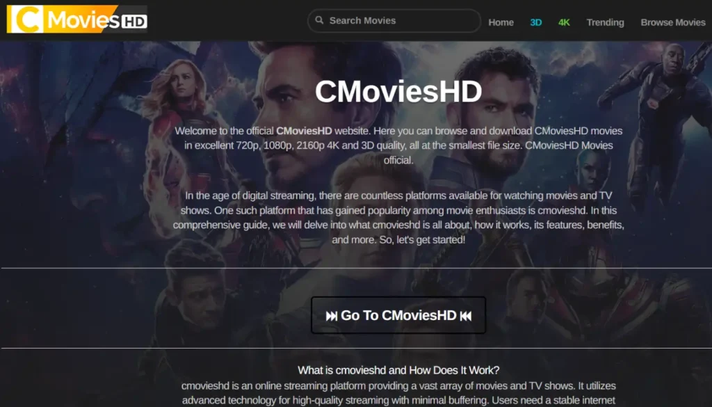 CMoviesHD | 21 Best GoMovies Alternatives to Stream Free Movies in 2025