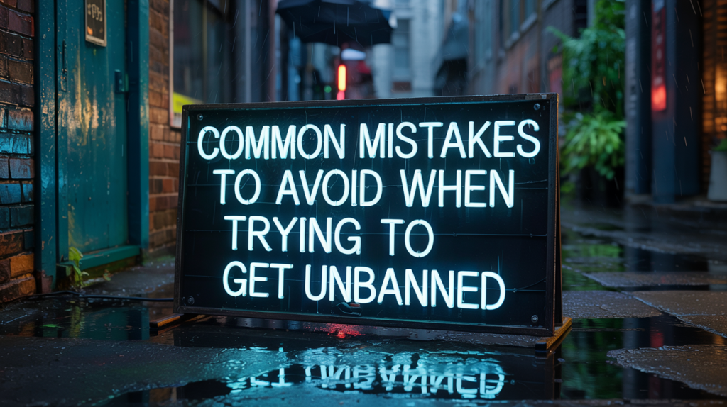 Common Mistakes to Avoid When Trying to Get Unbanned