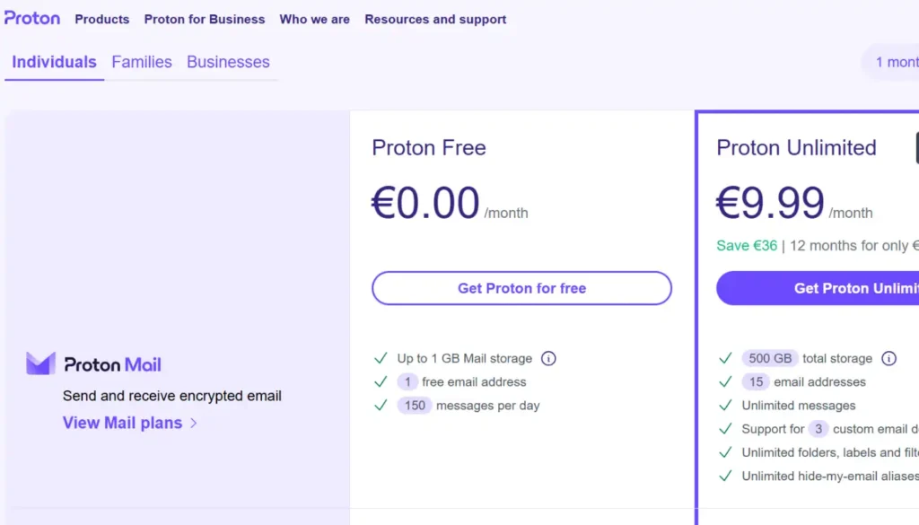 Proton Unlimited: Best Internet Security Suite With a Free Option