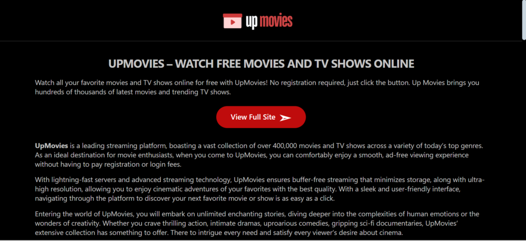 UpMovies | 21 Best MoviesJoy Alternatives to Watch Free Movies in 2025