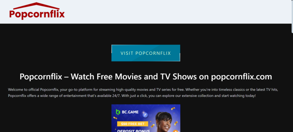 Popcornflix | 27 Best 123Movies Alternatives to Watch Free Movies Online (2025)