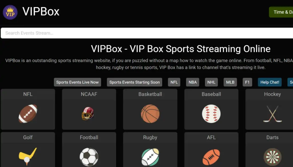 VIPBox | 15 Best BuffStream Alternatives in 2025 (Free & Safe Sites)