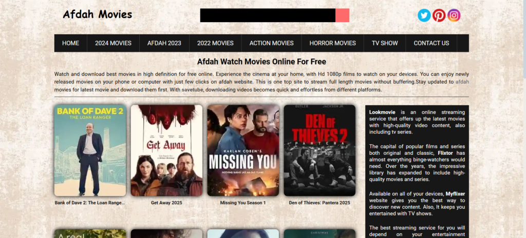 Afdah: Large collection of HD movies | 36 Best Free Movie Streaming Sites to Watch in 2025