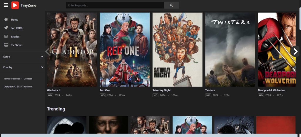 TinyZone: A free movie and TV show clone of YouTube | 36 Best Free Movie Streaming Sites to Watch in 2025