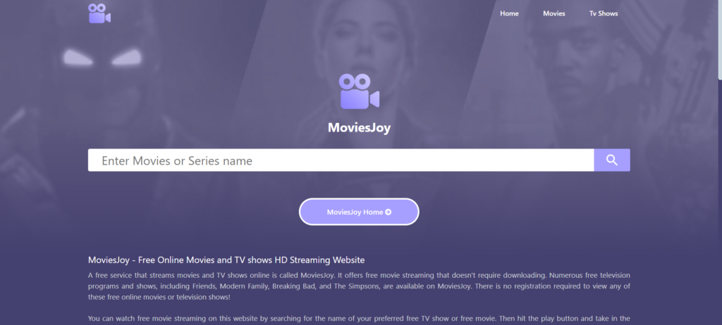 MoviesJoy: Streaming Site with good search functionality | 36 Best Free Movie Streaming Sites to Watch in 2025