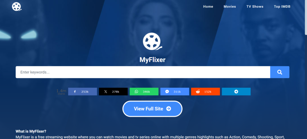 MyFlixer: Varying resolution and many categories | 36 Best Free Movie Streaming Sites to Watch in 2025