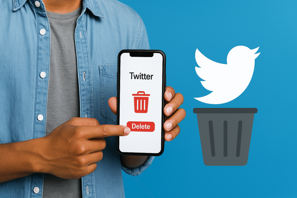 how to to delete twitter account