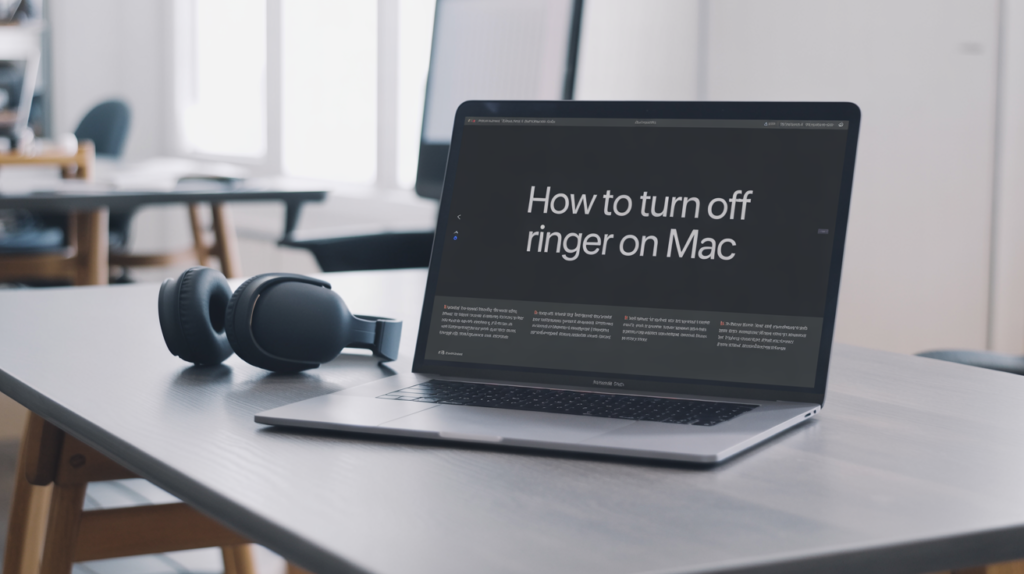 How to Turn Off Ringer on Mac